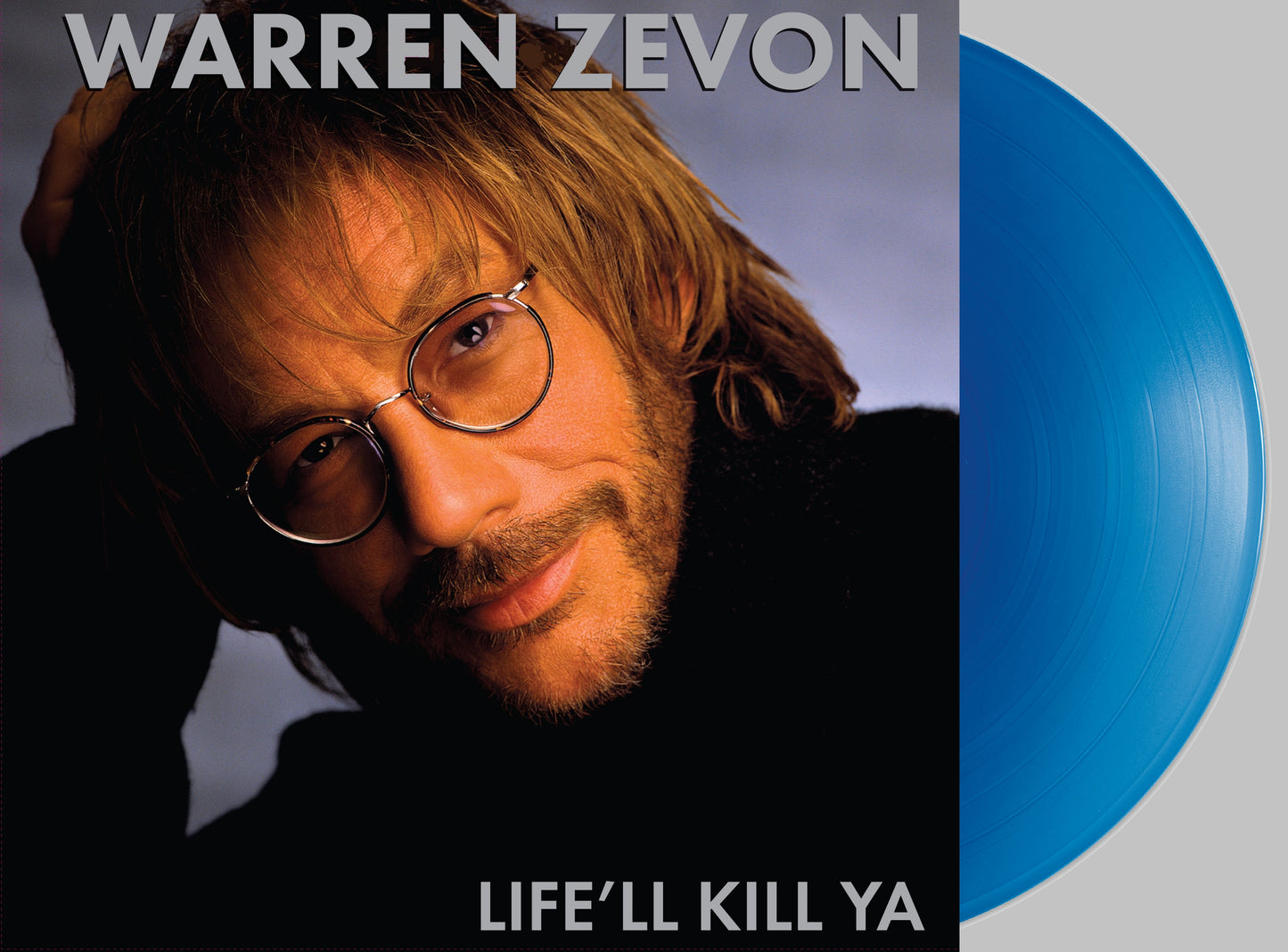 Warren Zevon Life'll Kill Ya Clear Sea Blue Vinyl LP