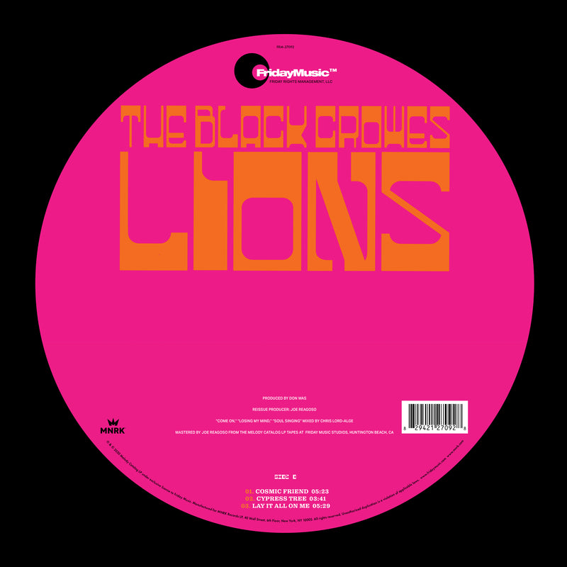 The Black Crowes - Lions 2 LP Picture Disc/25th Anniversary Limited Ed