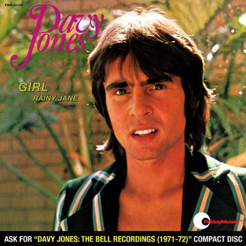 Davy Jones - Girl B/W Rainy Jane (45 Rpm Red Audiophile Vinyl/Limited Edition)